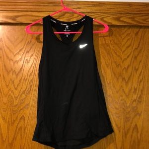 Black racer back nike running tank top